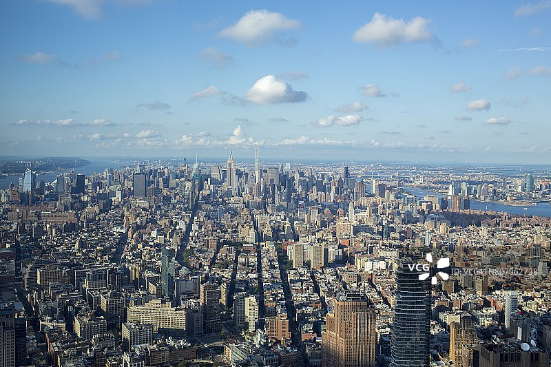 曼哈顿天际线，纽约市图片素材