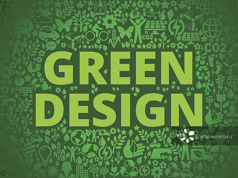 绿色设计环境保护向量图标模式图片素材