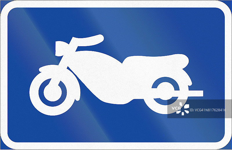 瑞典路标。特定车辆或道路使用者类别(摩托车)的标志牌图片素材