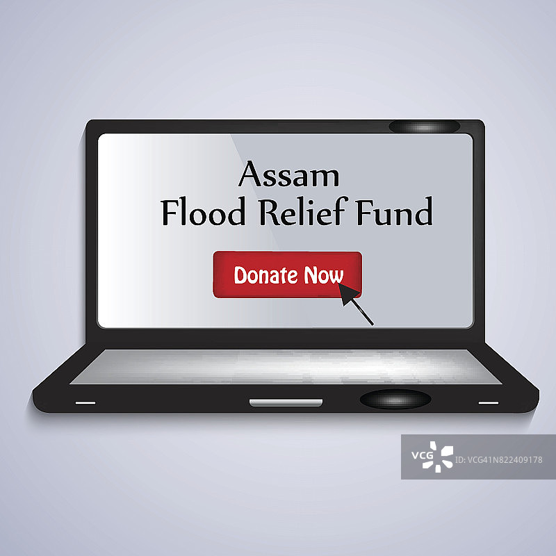阿萨姆邦洪水受害者的元素插图图片素材