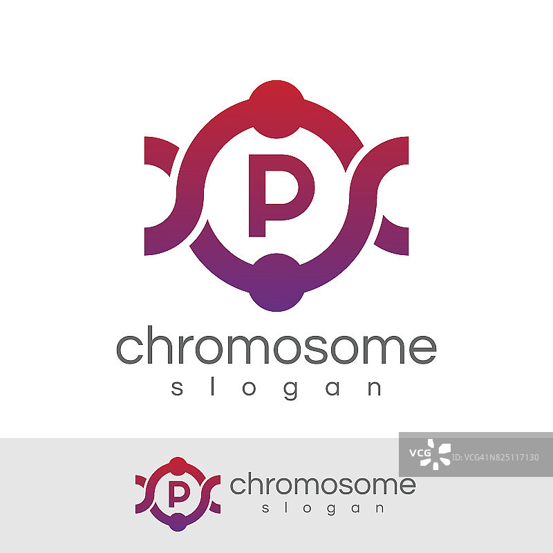 染色体初始字母P图标设计图片素材