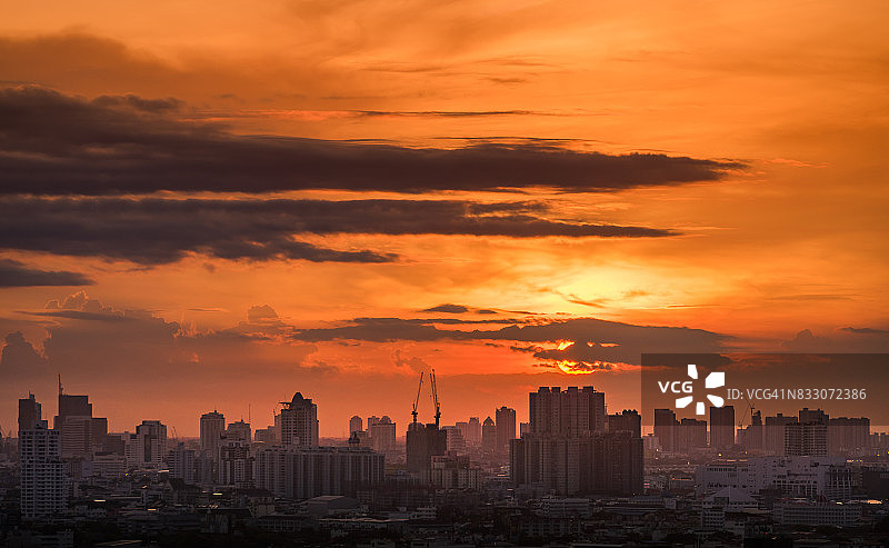 曼谷的日落图片素材