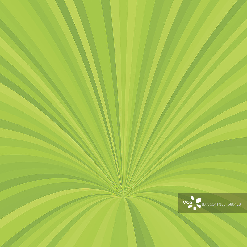 弯曲射线爆发背景-向量图形从弯曲条纹在绿色色调图片素材