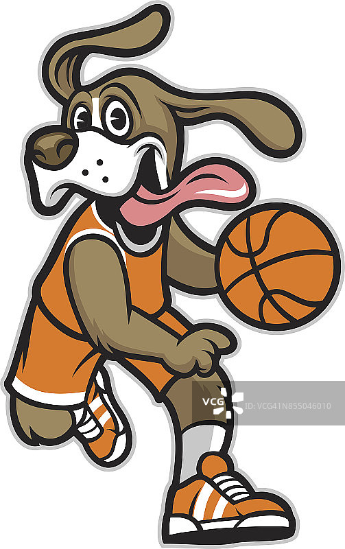 篮球狗吉祥物图片素材