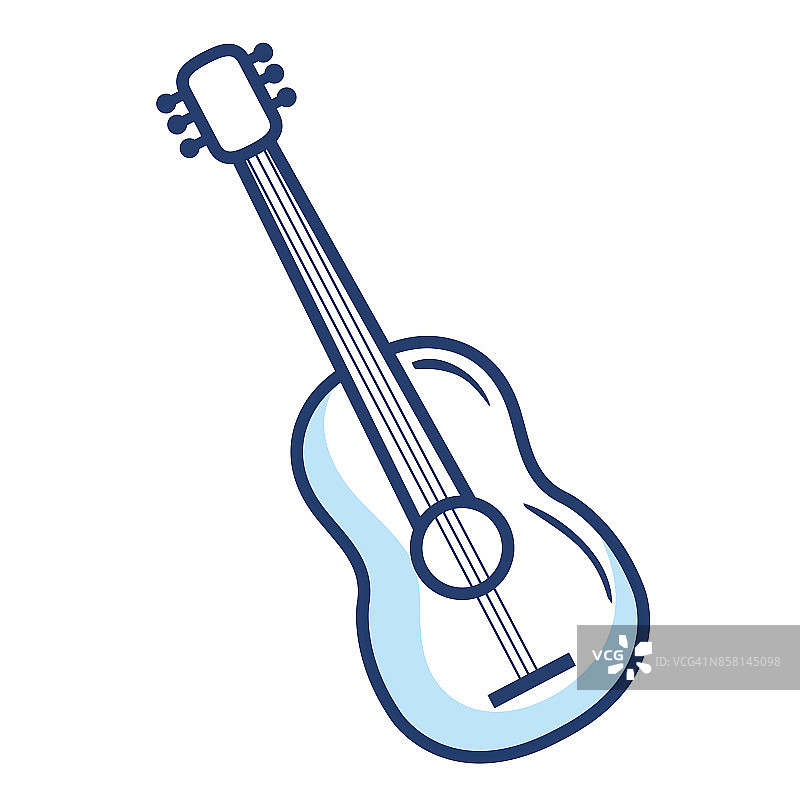 吉他乐器孤立图标图片素材
