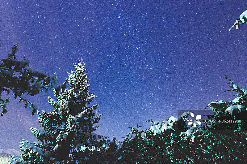 繁星闪烁的夜晚,图片素材