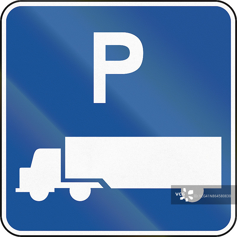 美国MUTCD道路标志-卡车停车图片素材