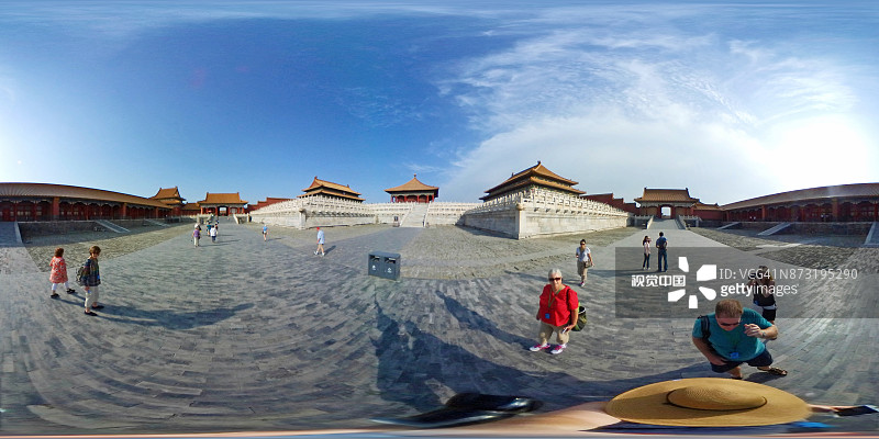 北京紫禁城360度全景图图片素材