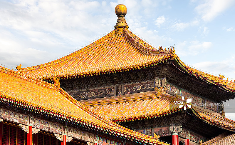 中国古代建筑近景，紫禁城图片素材