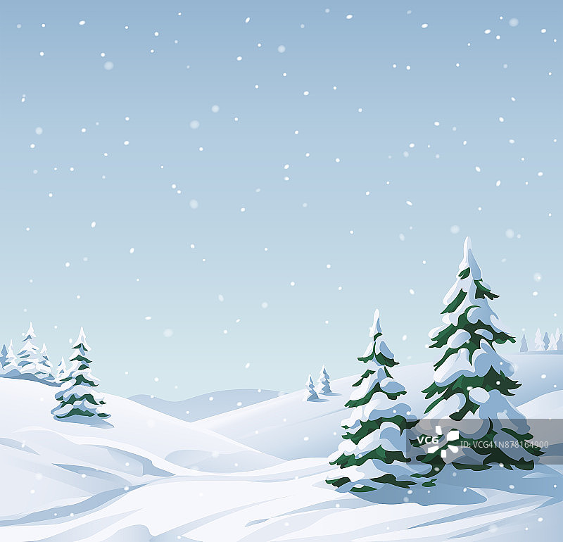 下雪的景色图片素材