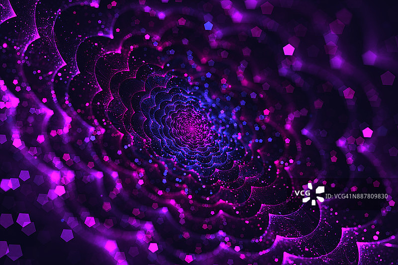 摘要紫罗兰发光的恒星背景粒子图片素材