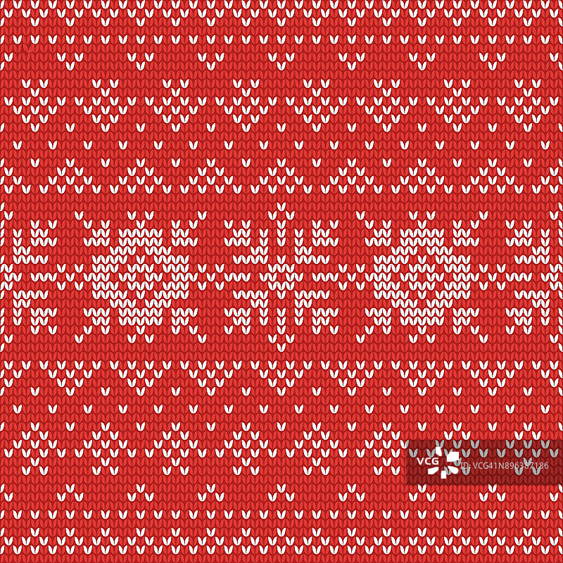 圣诞编织用雪花和三角形无缝图案图片素材