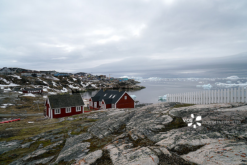 格陵兰岛北冰洋上的传统生活方式图片素材