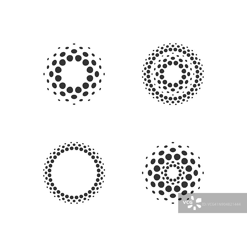 抽象的圆形网点形式。图片素材