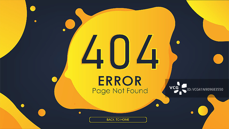 404错误页没有找到黄色向量图片素材