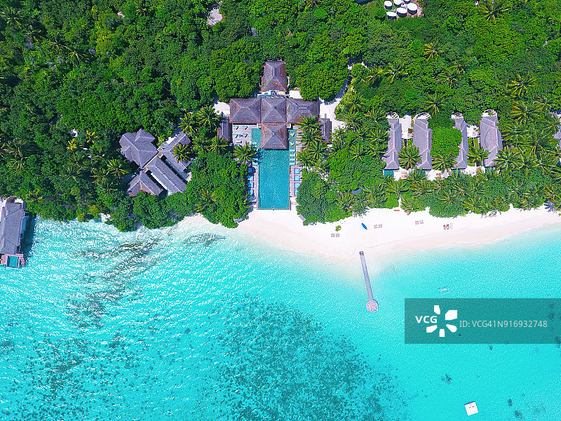 马尔代夫，热带天堂-阿亚达岛图片素材