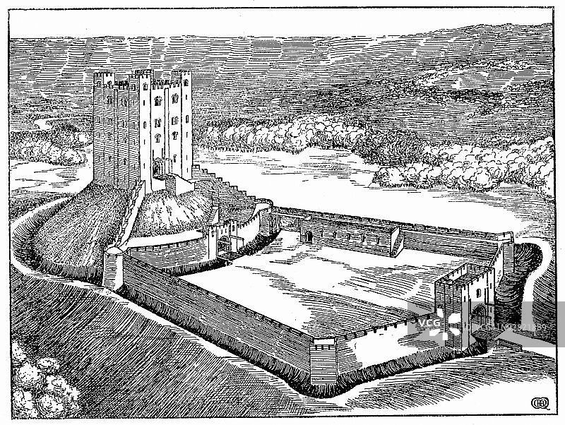 诺曼城堡平面图图片素材