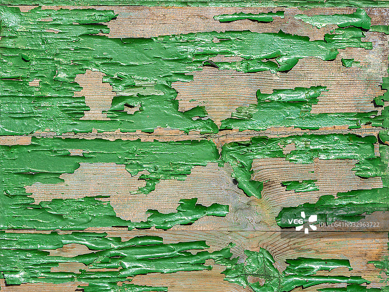 木纹细部古户外用绿色绘画，画面饱满。高分辨率的照片。图片素材