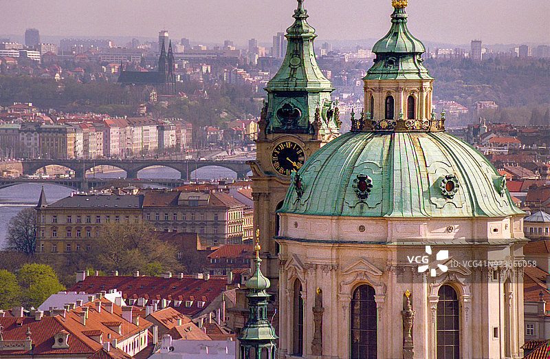 布拉格全景，布拉格，捷克共和国图片素材