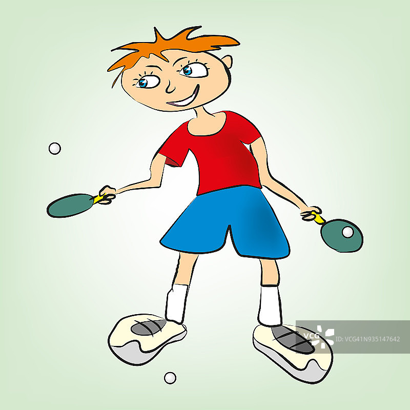 男孩打乒乓球图片素材