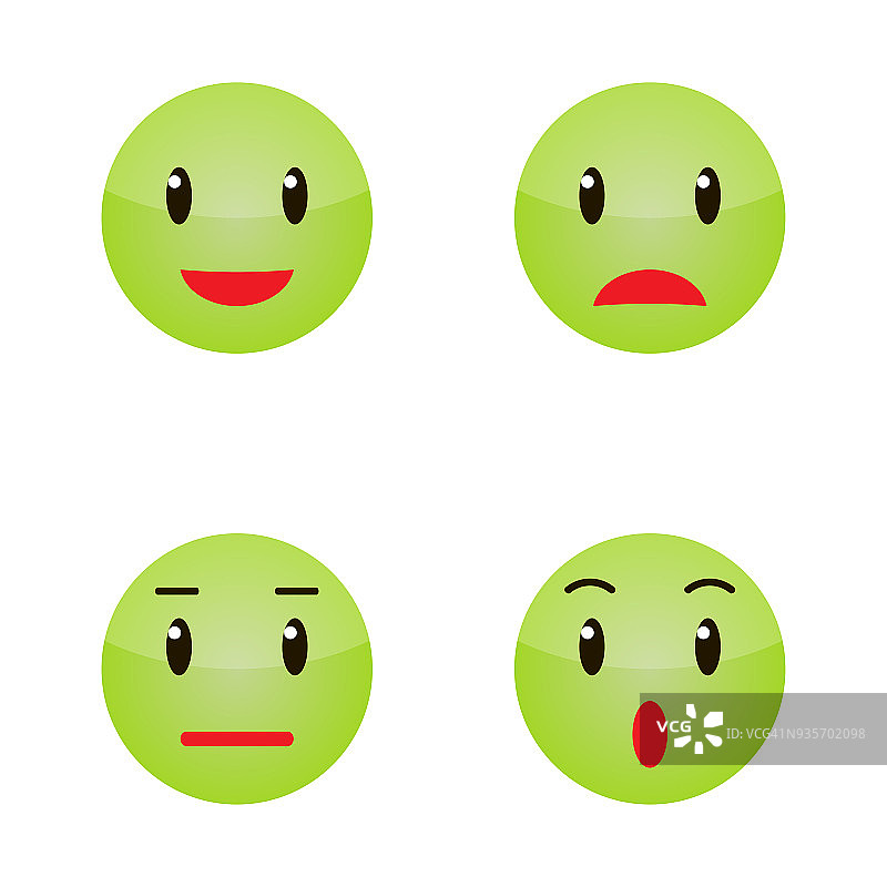 的表情符号。组Emoji图片素材