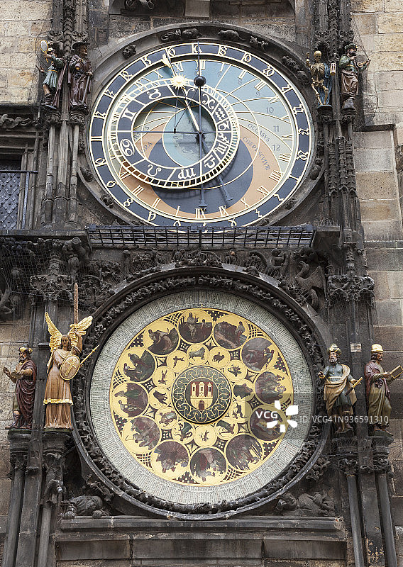 天文钟(Orloj)老市政厅，老城广场，布拉格，捷克共和国图片素材