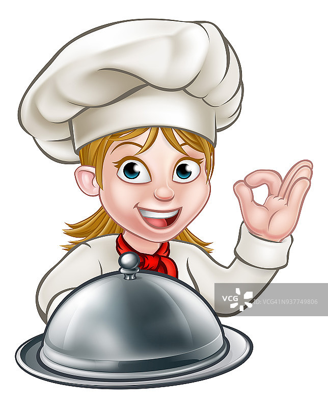 女厨师卡通形象吉祥物图片素材