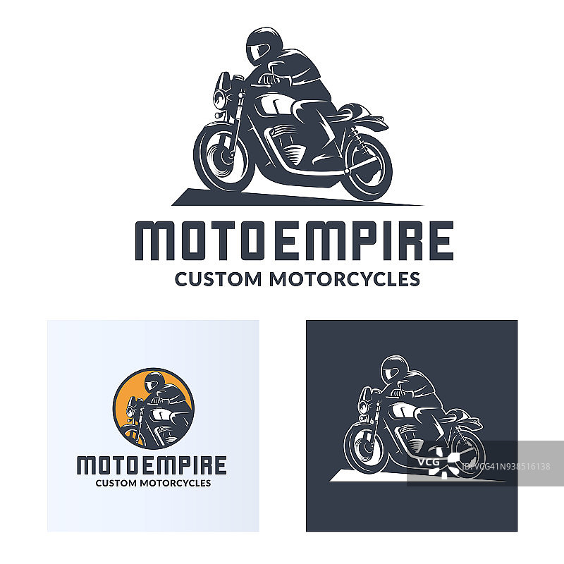 老式咖啡赛车摩托车图标图片素材