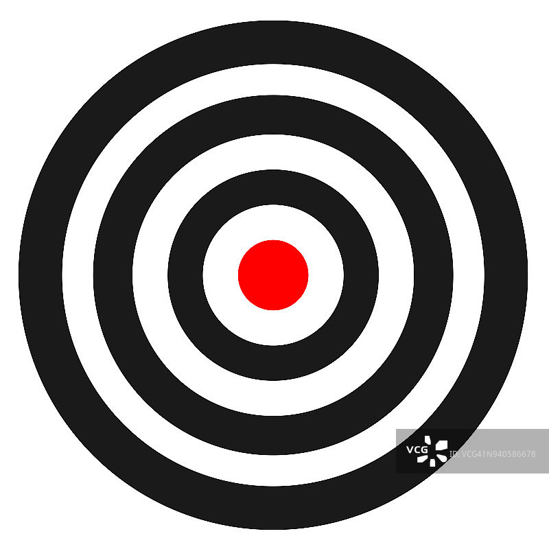 运动目标矢量射击比赛的空白模板。射击靶场或手枪射击的清晰目标。大的孤立的目标图片素材