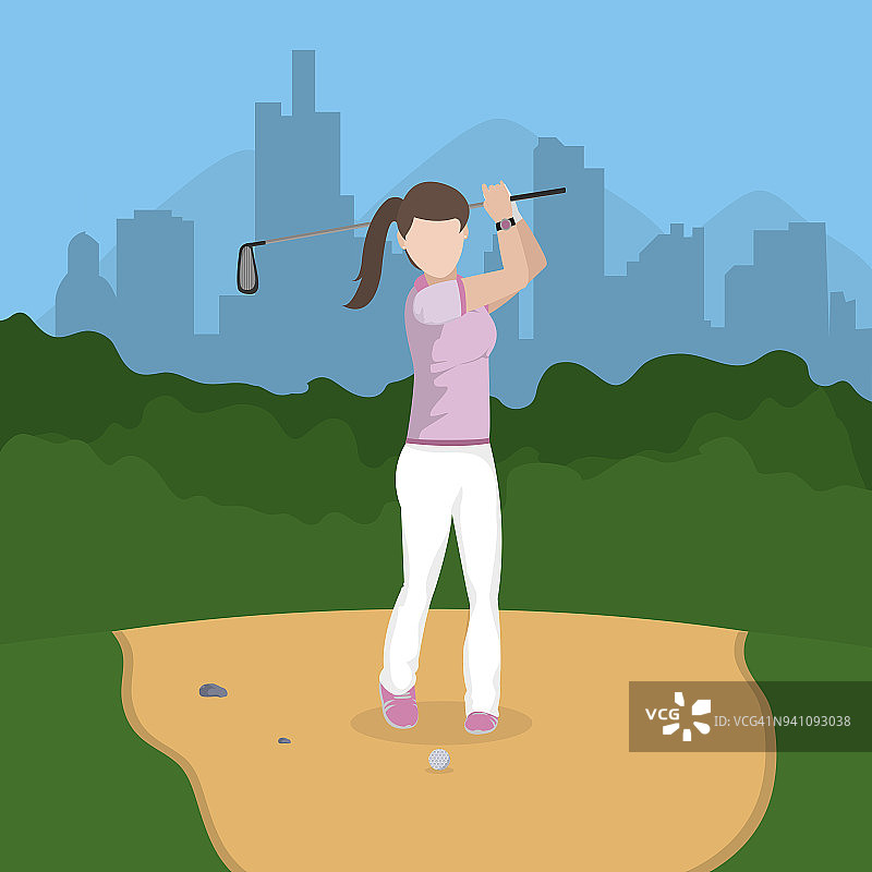 高尔夫球员卡通图片素材