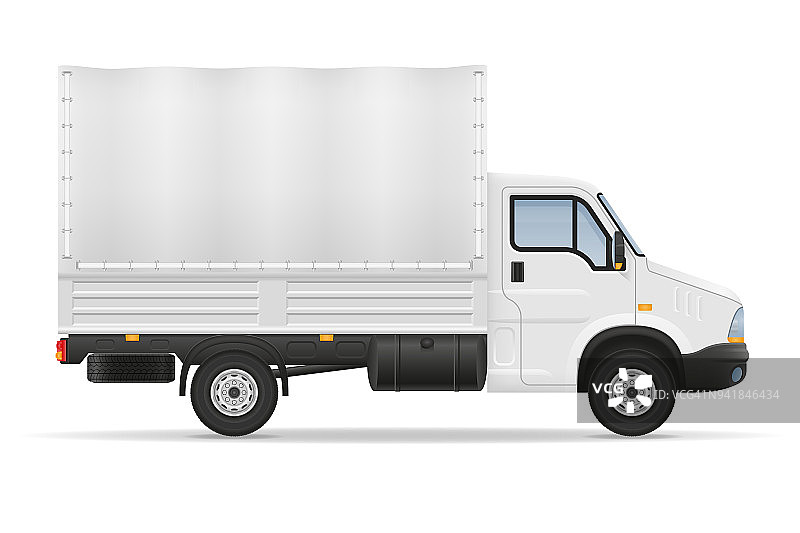 小型货车货车用于运输货物的货物存量矢量图图片素材