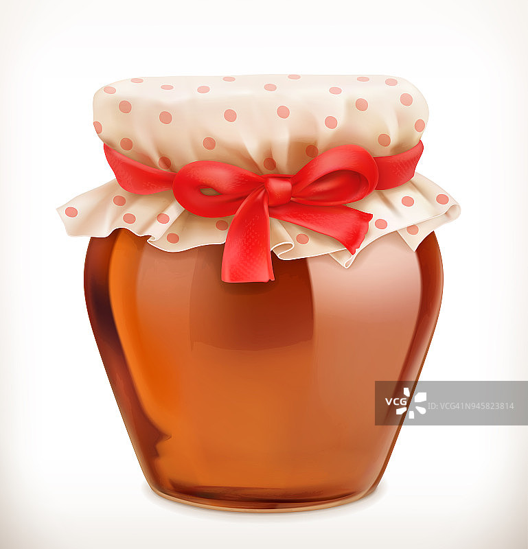 罐蜂蜜。3 d矢量图标图片素材