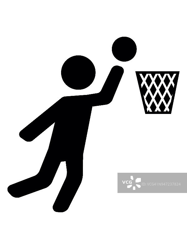 篮球运动员扣篮图标图片素材