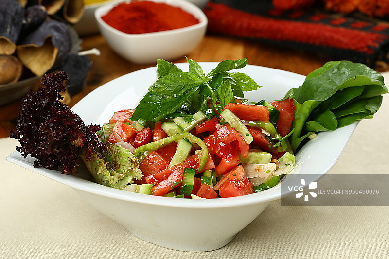 健康的蔬菜沙拉图片素材