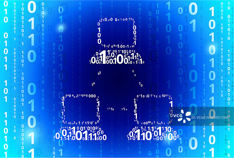 计算机网络二进制码蓝色向量模式背景图片素材
