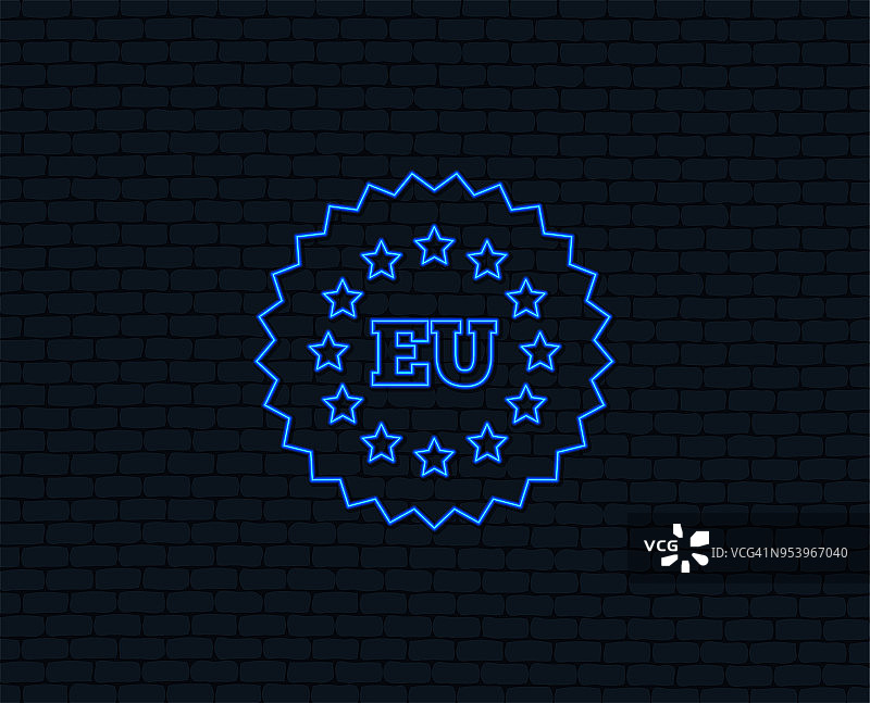 欧盟图标。欧盟的恒星的象征。图片素材