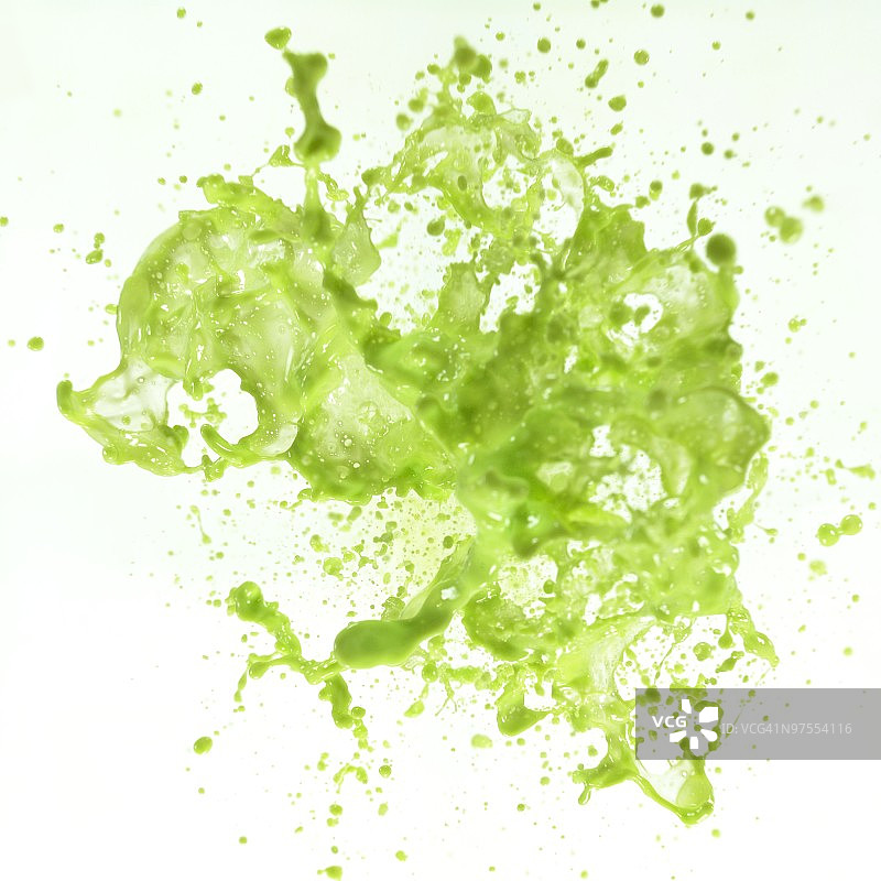 溅绿色液体图片素材