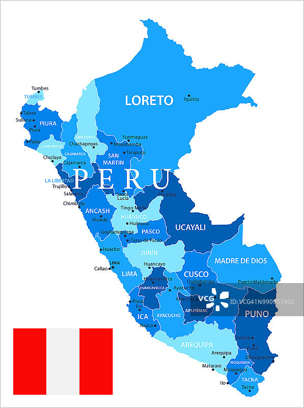 04 -秘鲁-蓝点孤立图片素材