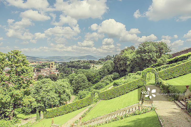 佛罗伦萨和巴迪尼花园的景色图片素材
