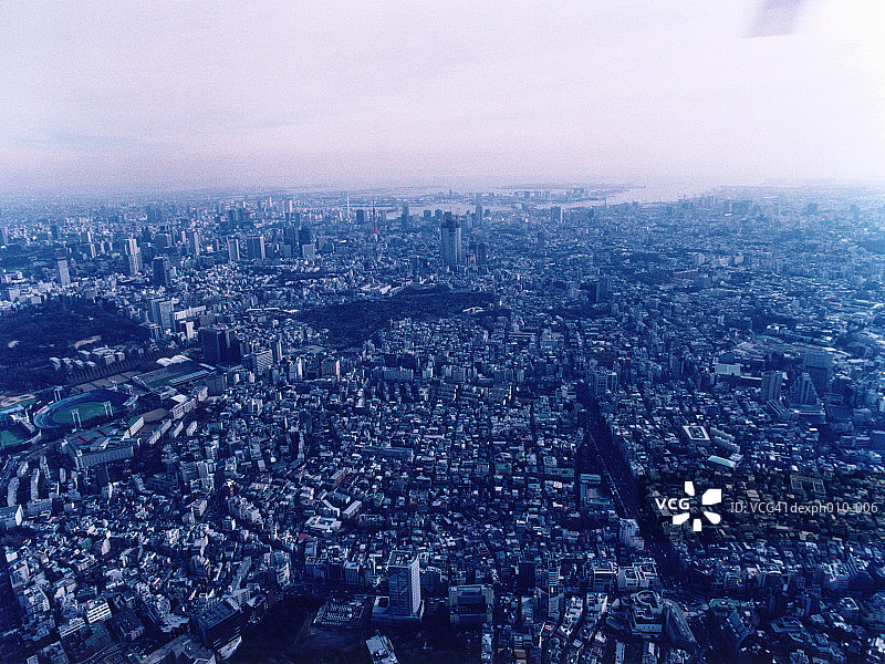 日本东京涩谷鸟瞰图图片素材
