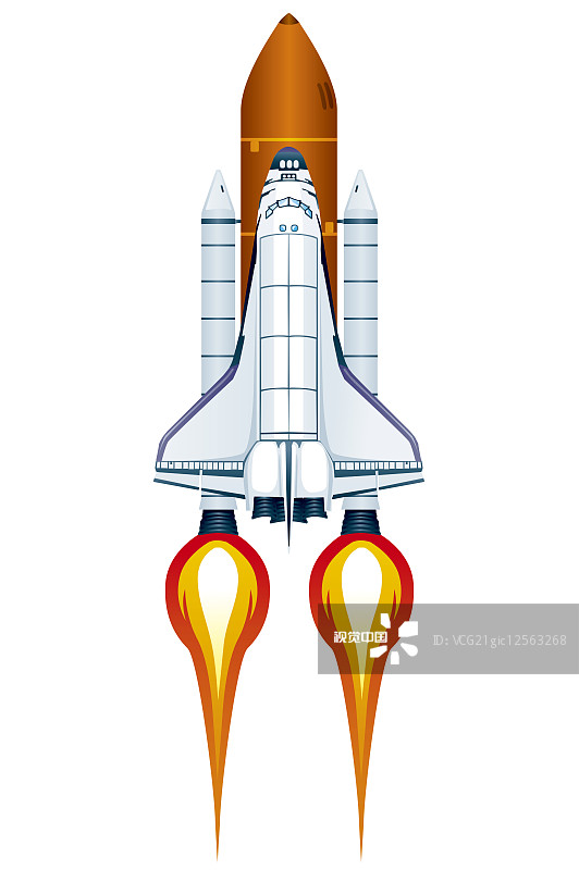 电脑绘画火箭图片