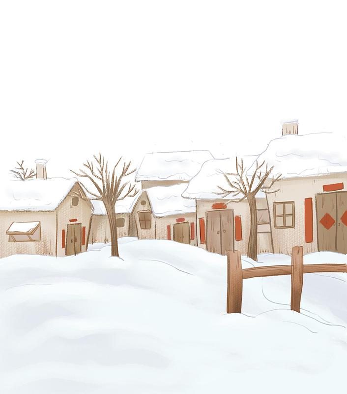 村庄雪景图片下载
