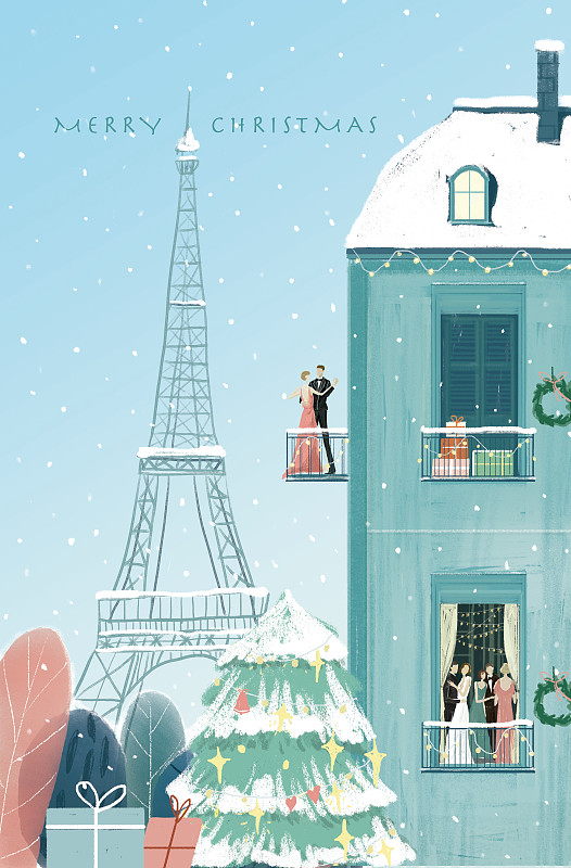巴黎的圣诞舞会图片下载