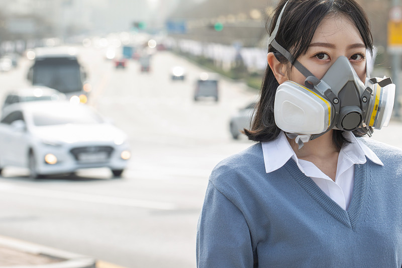 女人，面具，空气污染，天气图片下载
