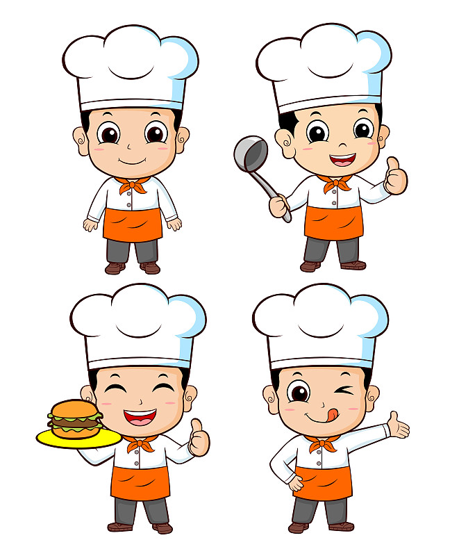 卡通厨师矢量造型图图片下载