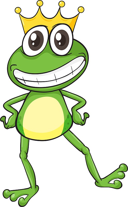 青蛙弯腰卡通图片图片