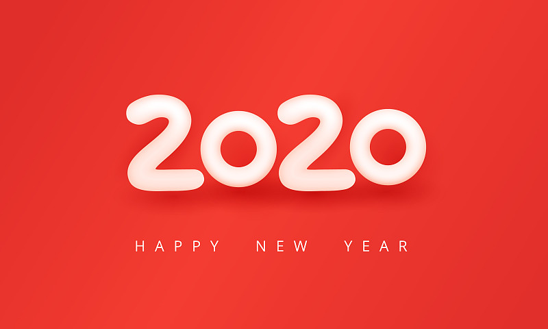 2020年新年快乐美丽贺卡图片下载