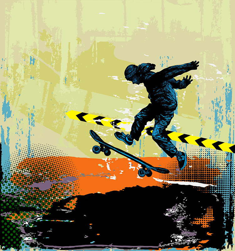 极限运动滑板背景图片素材