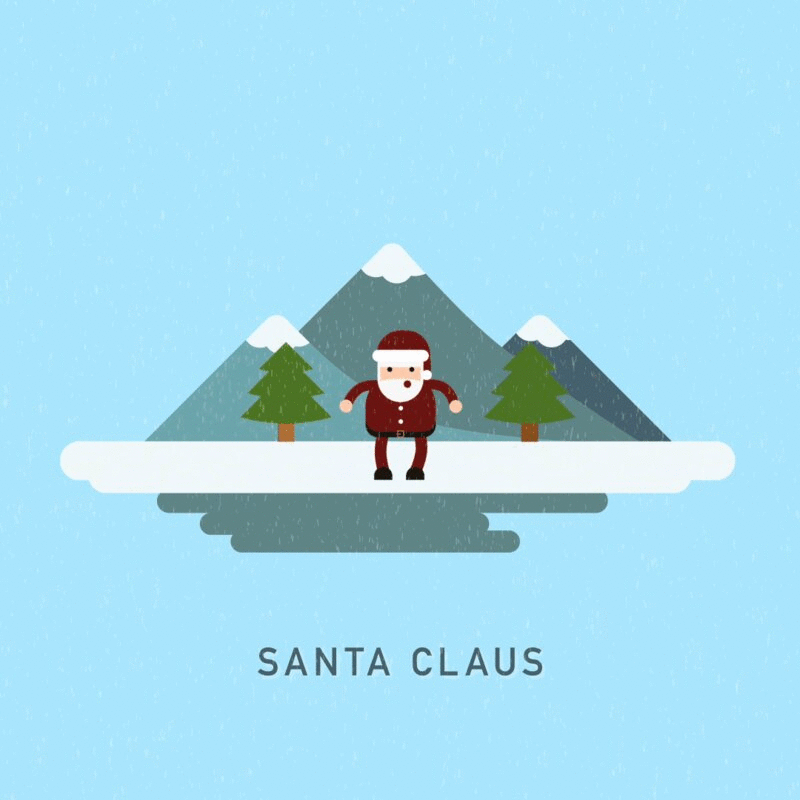 圣诞老人变形成圣诞老人爪子动画图片下载