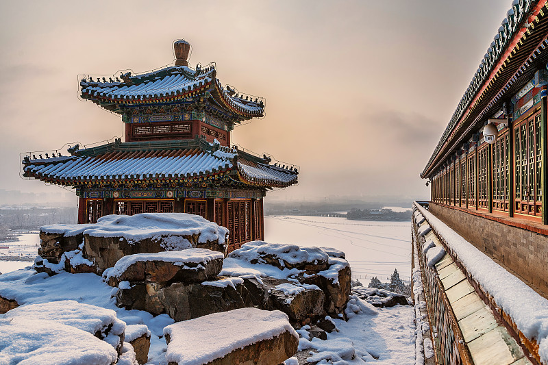 北京颐和园雪景图片下载